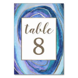 Geode Agate Gemstone Wedding Tischnummer Cards