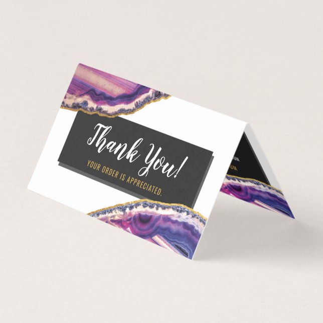 Geode Agate Slice Gemstone Ultra Violet Vielen Dan (Vorderseite)