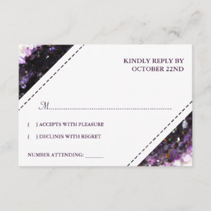 Géode Améthyste Violet Wedding RSVP