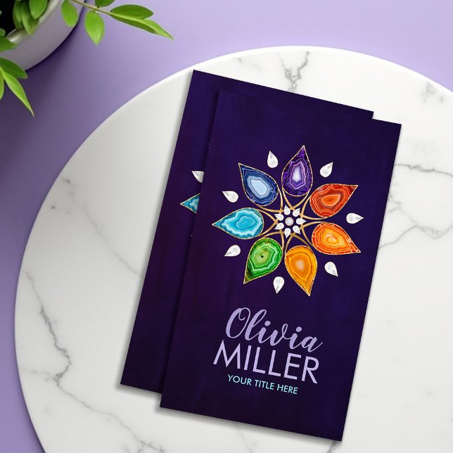 Geode Chakras Mandala - Lotus Petals Visitenkarte (Von Creator hochgeladen)