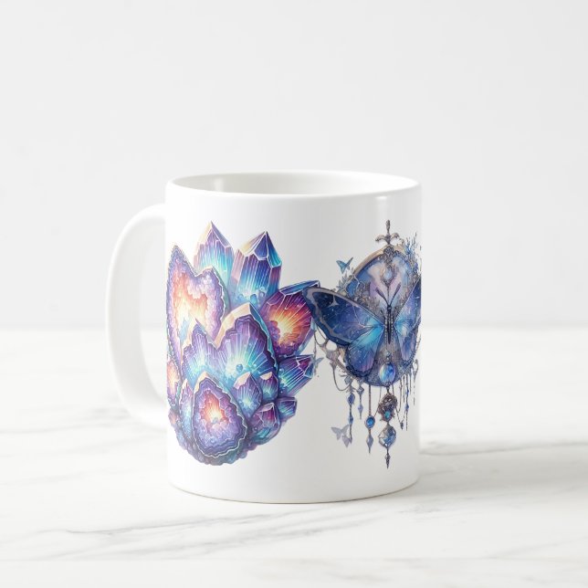 Geode Crystal Cluster Kaffeetasse (Vorderseite Links)