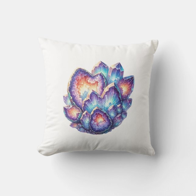 Geode Crystal Cluster Kissen (Vorderseite)