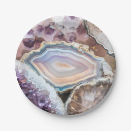Geode Crystal | Crystal Photo Paper Plates Pappteller