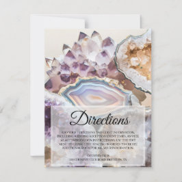 Geode Crystal Wedding Directions Insert Card Einladung