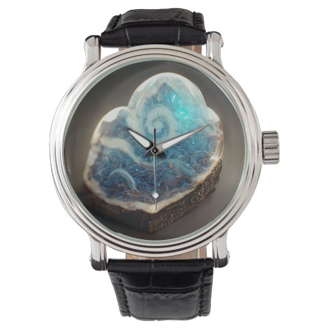 Geode Crystals Gemstones Armbanduhr (Vorderseite)