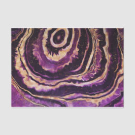 Geode Lila Pink Gold Abstrakt Agate Seidenpapier