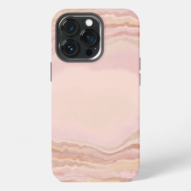 Geode-Rosa-Marmorstein iPhone 13 Pro Hülle (Hinten)
