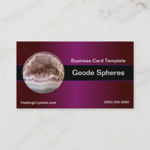 Geode Spheres Agate Visitenkarte