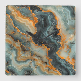 Geode Wall Clock Quadratische Wanduhr