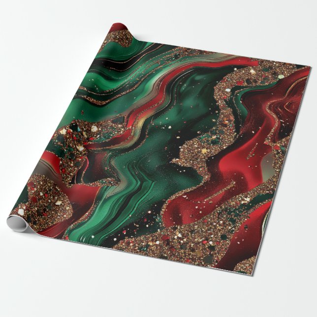Geode-Weihnachtspapier Geschenkpapier (Ungerollt)