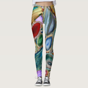 Geodes-Kristallmuster - Multicolor Leggings