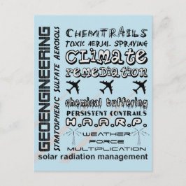 Geoengineering-Chemtrails giftige Aerosole Postkarte