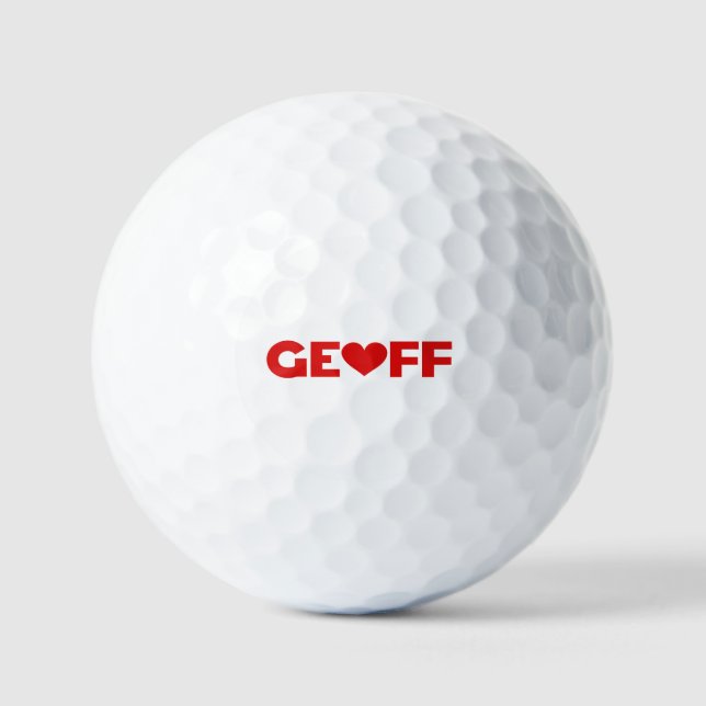 Geoff-Liebe Golfball (Vorderseite)