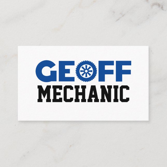 Geoff Mechanic Business Card Visitenkarte (Vorderseite)