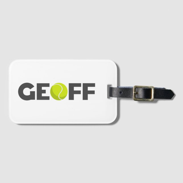 Geoff Tennis Gepäckanhänger (Vorderseite (Horizontal))