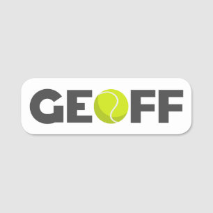 Geoff Tennis Namensschild