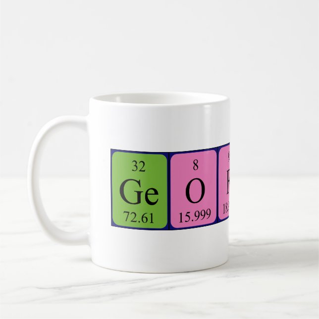 Geoffrey nom de table périodique mug (Gauche)