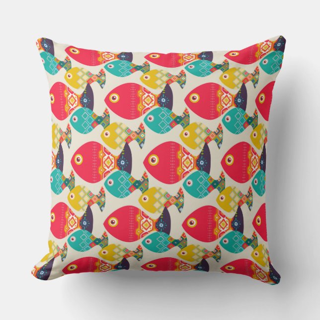 Geofisch-Elfenbein Kissen (Vorderseite)