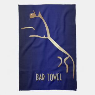 Geoglyph Bar Handtuch Blue und Gold Uffington Hors