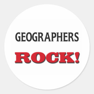 Geograf Rock Runder Aufkleber