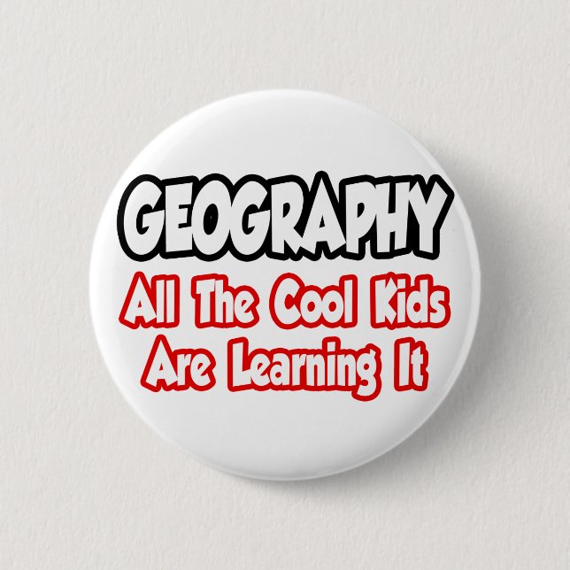 Geografie... Alle Coolen Kinder Button (Vorderseite)