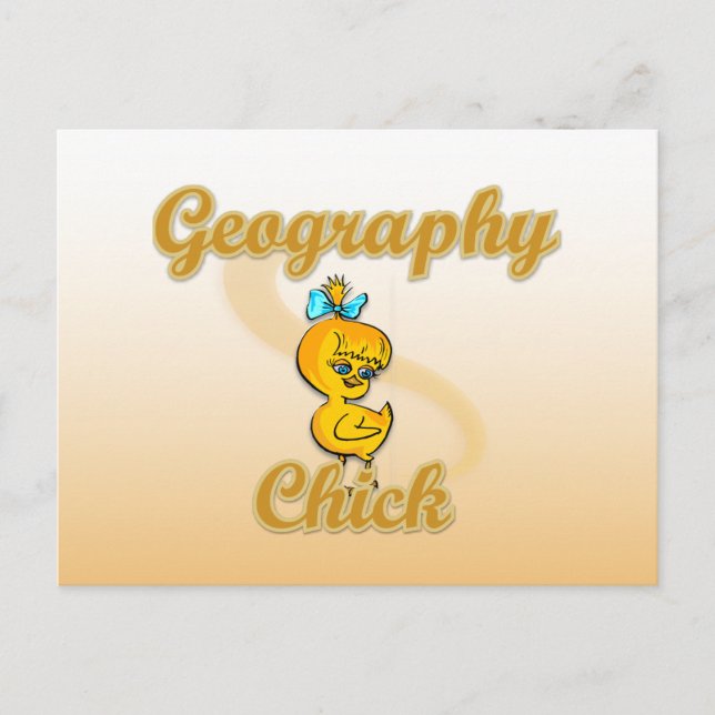 Geografie Chick Postkarte (Vorderseite)