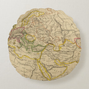 Geografie der Mittelalter Rundes Kissen