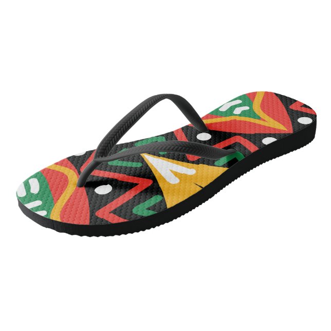 Geografie der schwarzen Geschichte Flip Flops (Schrägansicht)
