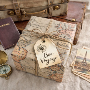 Geografie der Weltkarte  Geschenkpapier