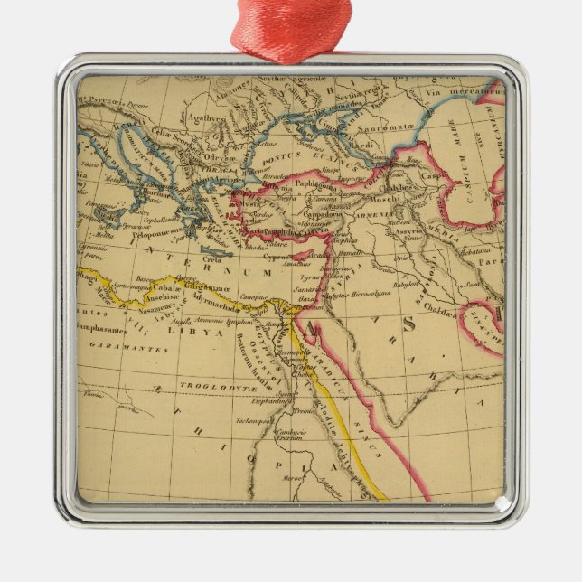 Geografie des Herodotus Silbernes Ornament (Vorne)