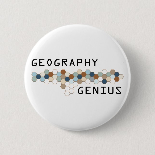 Geografie-Genie Button (Vorderseite)