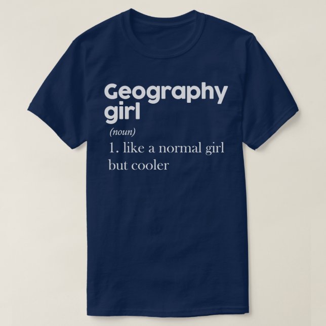 Geografie Girl 3 T-Shirt (Design vorne)