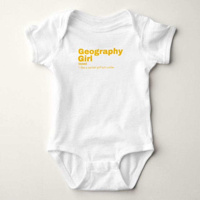 Geografie Girl - Geografie Baby Strampler (Vorderseite)
