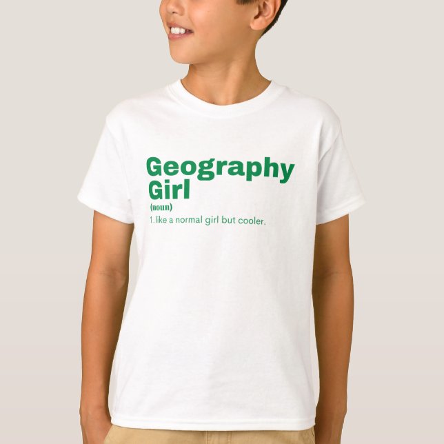 Geografie Girl - Geografie T-Shirt (Vorderseite)