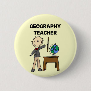Geografie-Lehrer Button