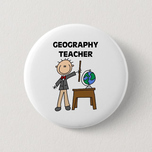 Geografie-Lehrer Button (Vorderseite)