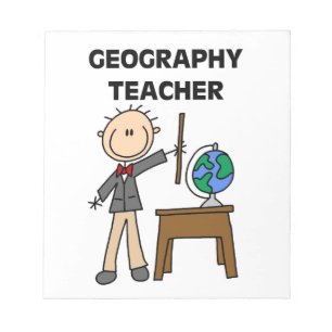 Geografie-Lehrer Notizblock
