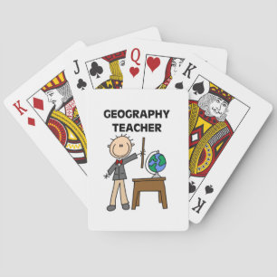 Geografie-Lehrer Spielkarten