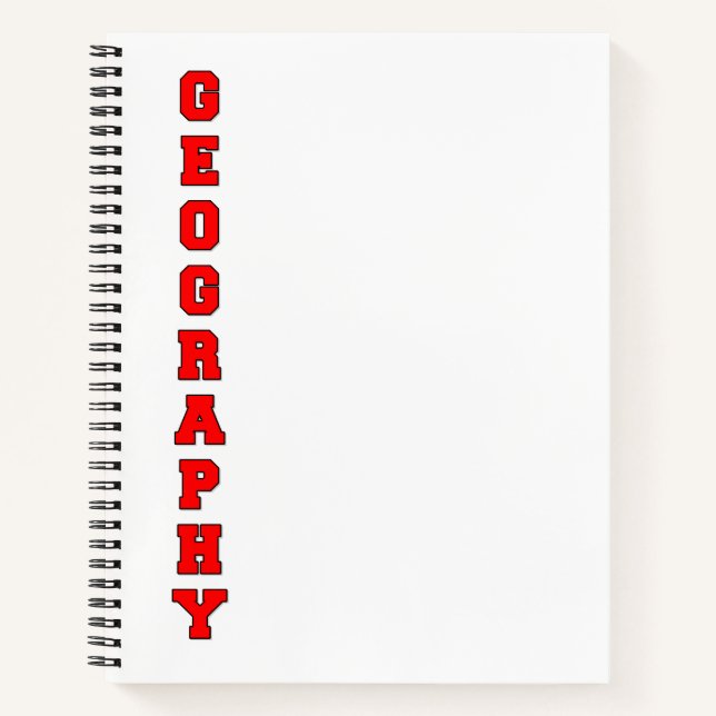 Geografie Notizbuch (Vorderseite)