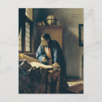 Geografie von Johannes Vermeer Postcard