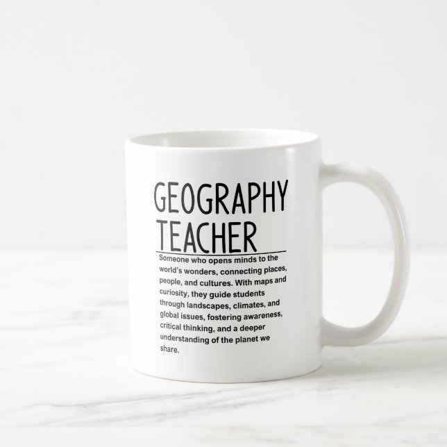 Geografielehrer Kaffeetasse (Rechts)