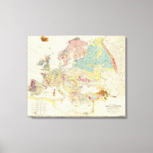Geografische Landkarte Europa Leinwanddruck