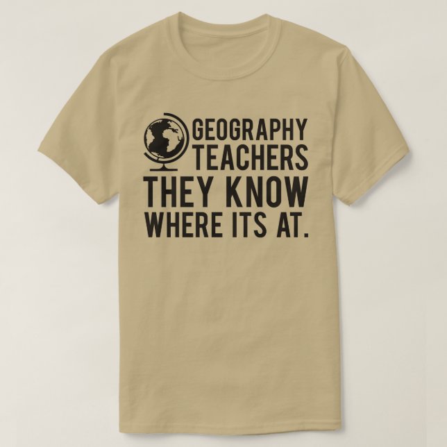 Geografische Lehrer wissen, wo sie mit 2 Jahren si T-Shirt (Design vorne)