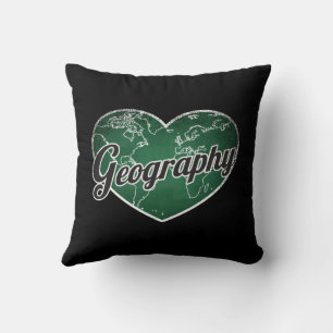 Geografische Retro-Herz-Blackboard-Liebe Kissen