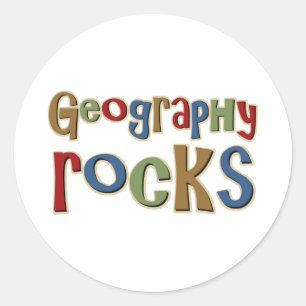 Geografische Steine Runder Aufkleber