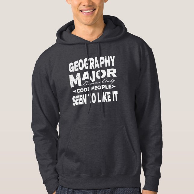 Geografische Uni, die nur Coolen Menschen gefällt Hoodie (Vorderseite)