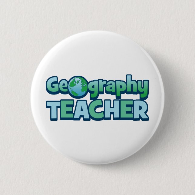 Geografischer Lehrer Button (Vorderseite)