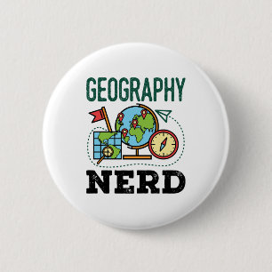 Geografischer Nerd Button