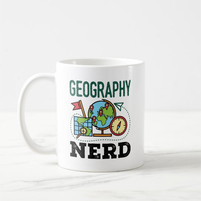 Geografischer Nerd Kaffeetasse (Links)