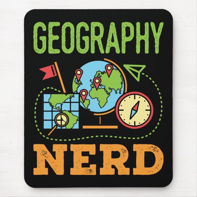 Geografischer Nerd Mousepad (Vorne)
